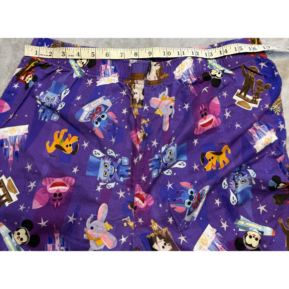 Disney Parks Joey Chou Lounge Pajama Pants Adult L Unisex Purple w/Characters - Picture 6 of 10